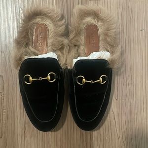 Gucci Fur Mules